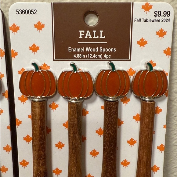Hobby Lobby Fall Thanksgiving Enamel Wood Spoons - Picture 3 of 4